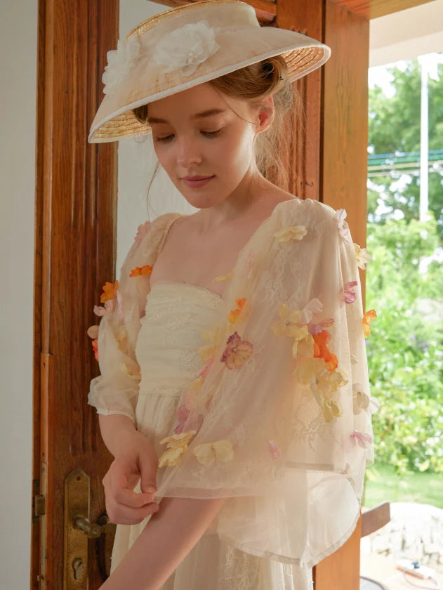 Floral Sleeves Enchanted Garden Bloom Dress