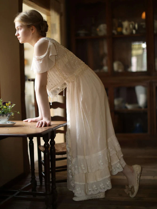 Forest Whisper Embroidered Ramie Skirt