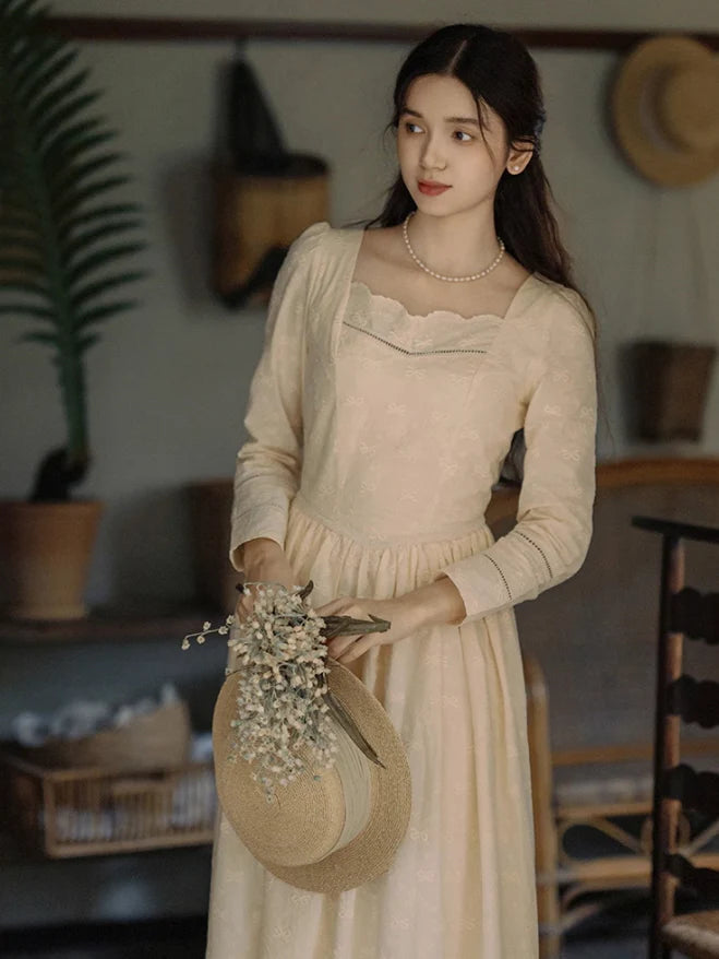 Timeless Elegance Cotton Embroidered Dress