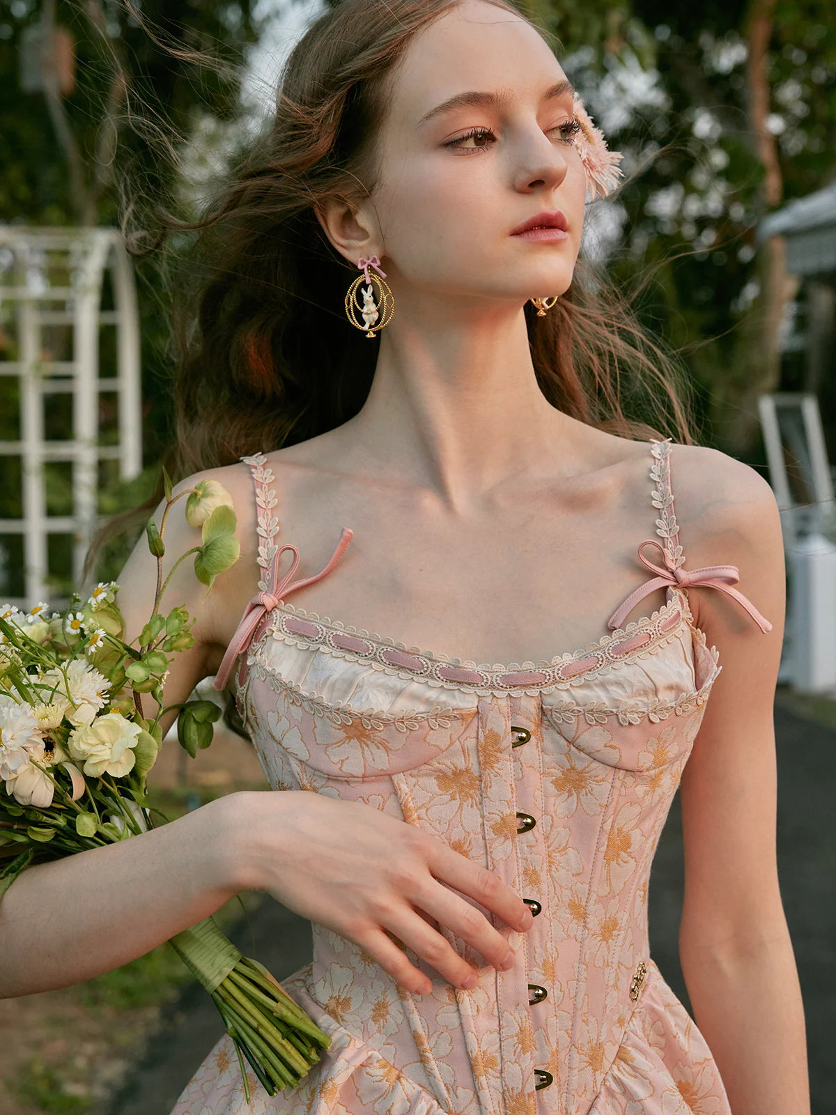 Blooming Garden Corset Mini Dress