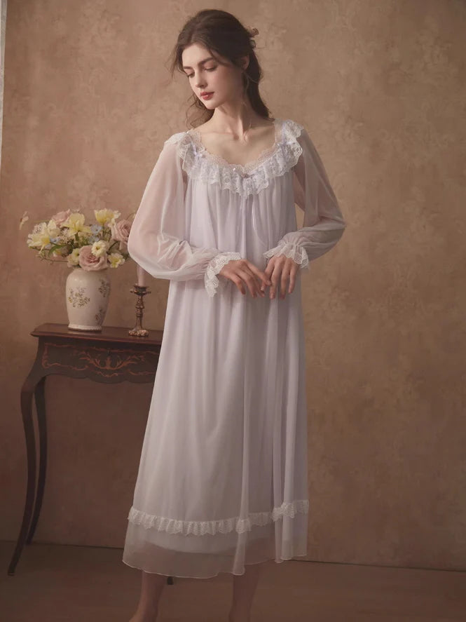 Lace-Trimmed Vintage Nightgown