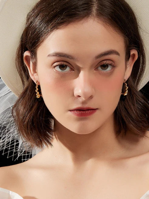 Vintage Swirl Hoop Earrings