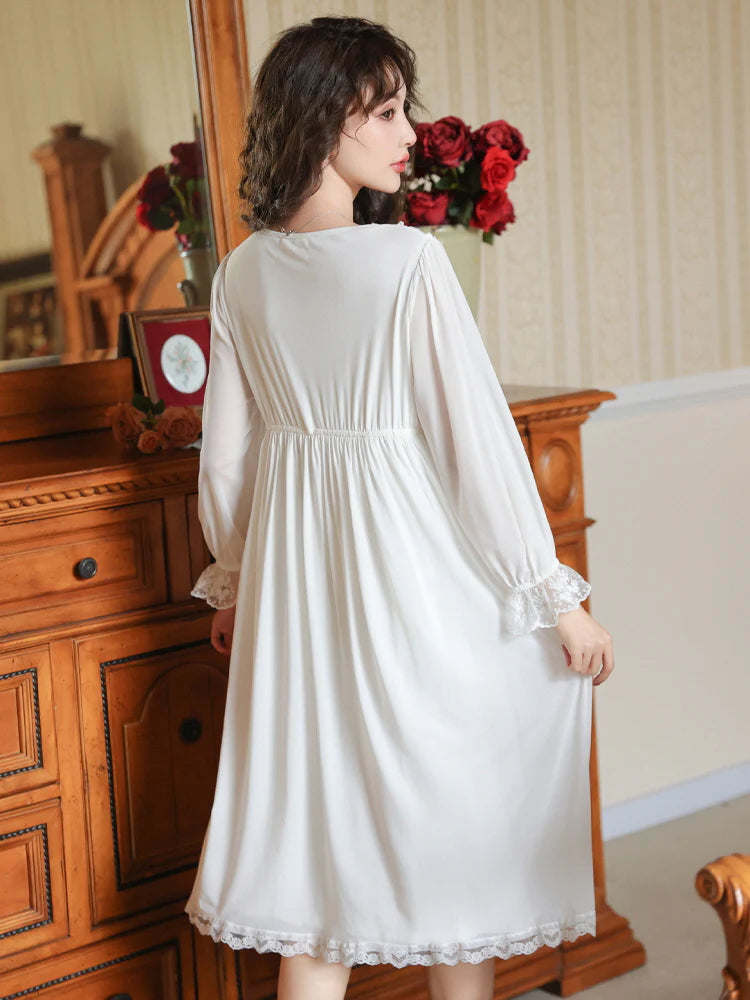 Vintage Dream Lace White Nightgown
