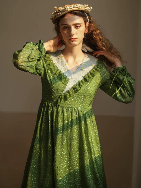 Green Serenity Frills Dress