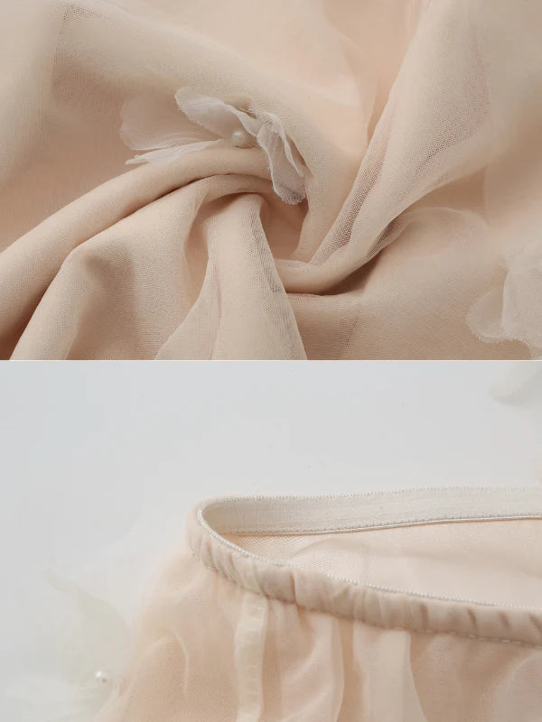 Blossom Whisper Halter Tulle Dress