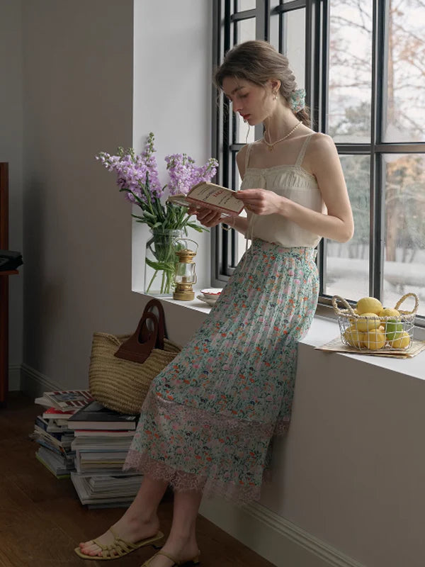 Ava's Floral Whisper Skirt