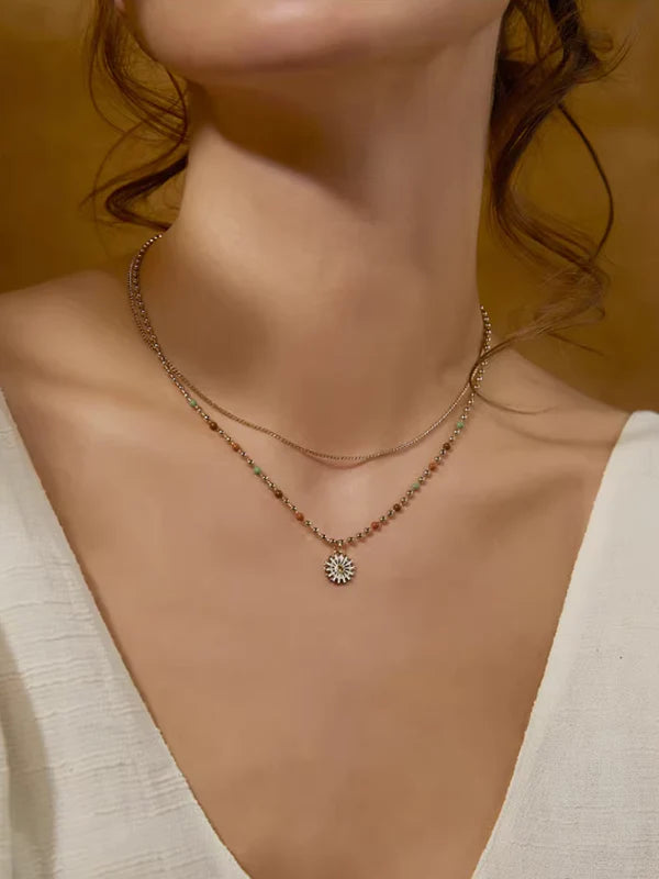 Daisy Blossom Beads Necklace