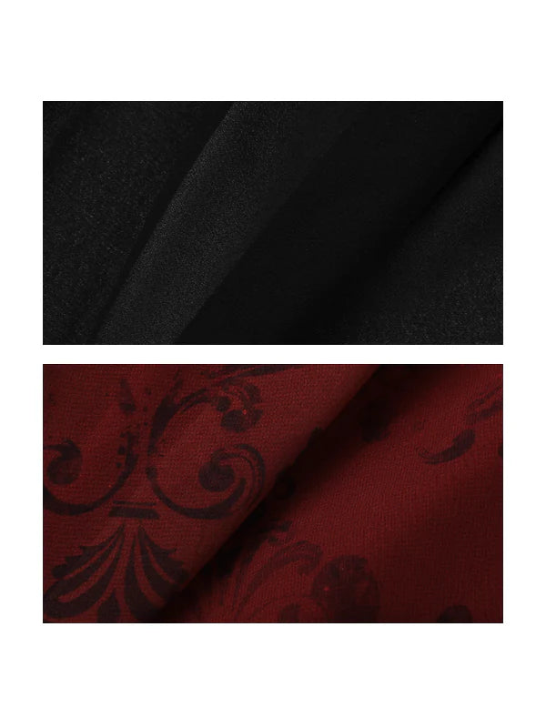 Crimson Rose Drape Dress