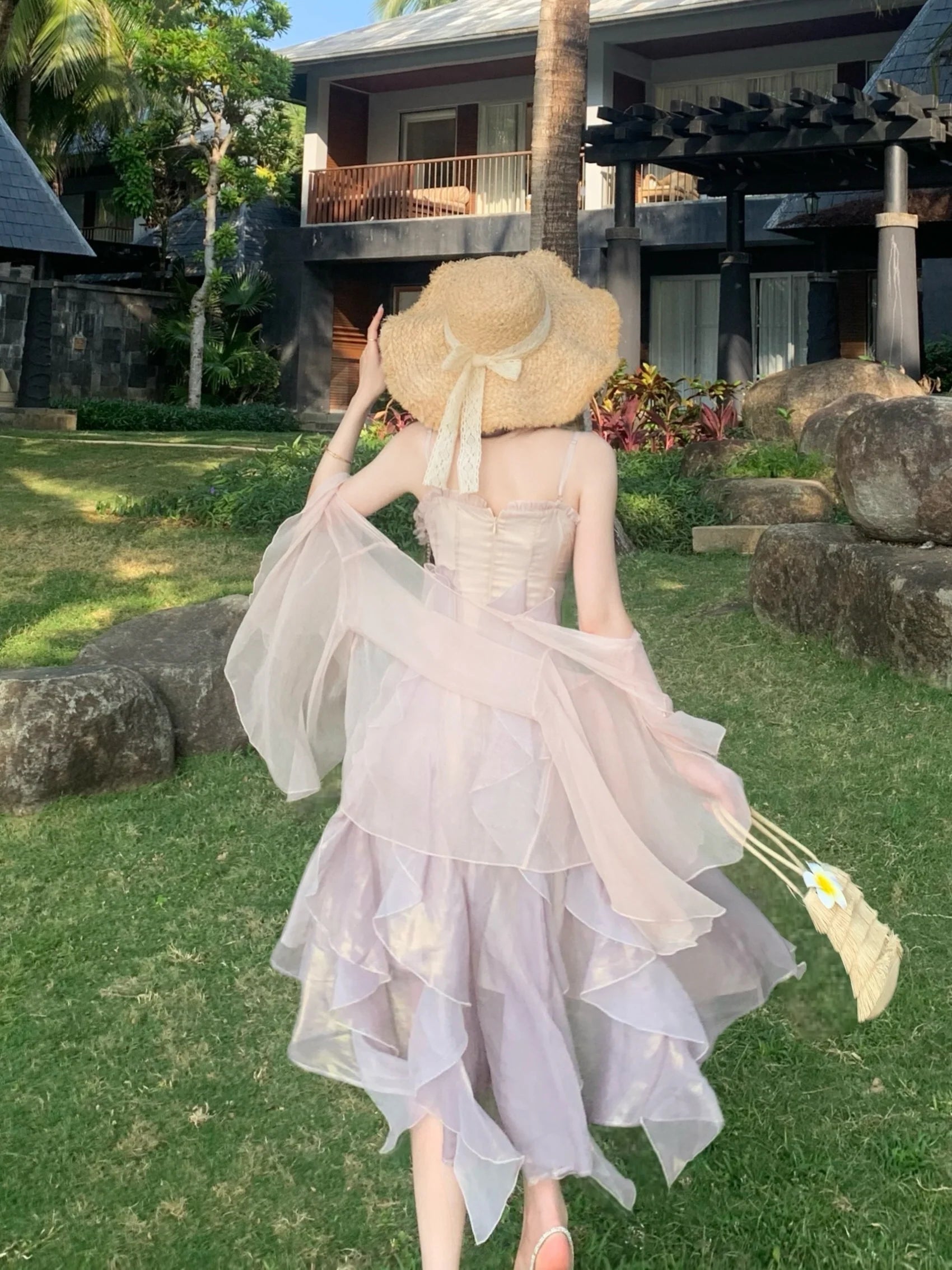 Enchanted Petal Ruffle Dress