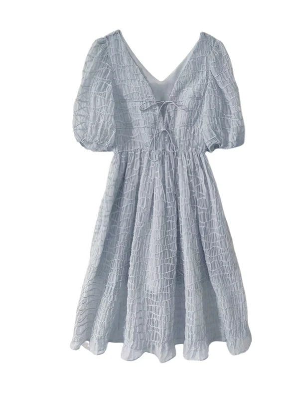 Ethereal Blue-Grey Fairy Dress