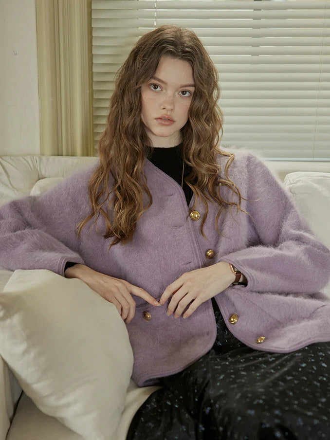 Misty Lavender Luxe Soft Knit Jacket