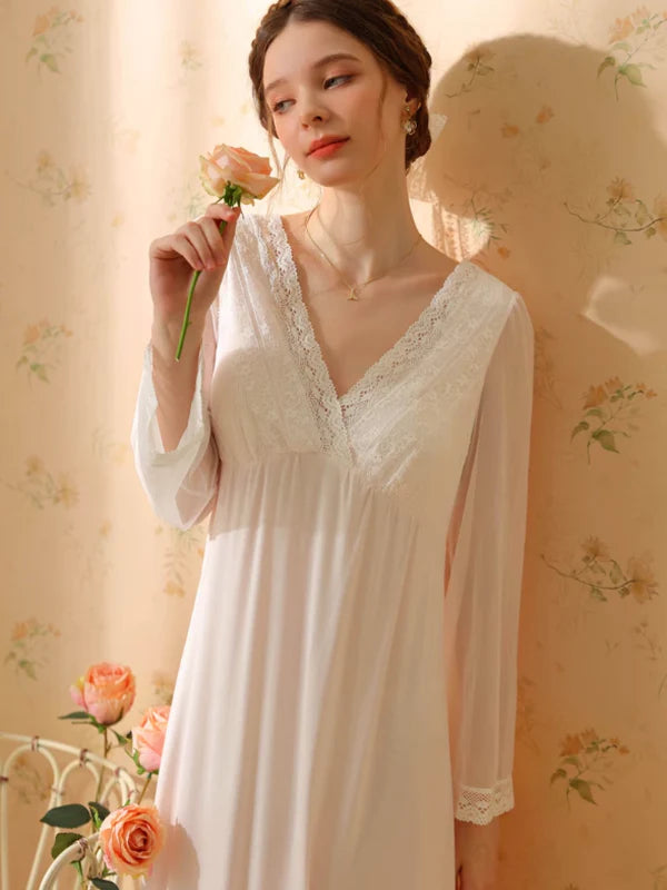 Whispering Rose Lace Nightgown