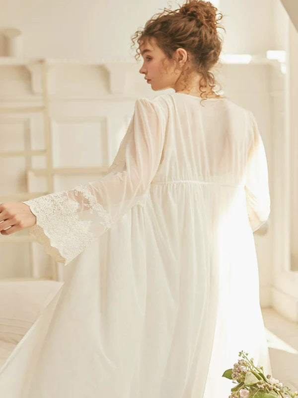 Serene Lace Elegance Nightgown