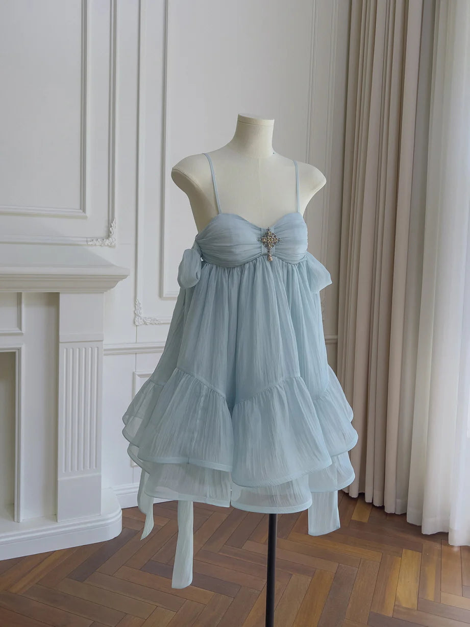 Blue Enchanted Jewel Layered Dress