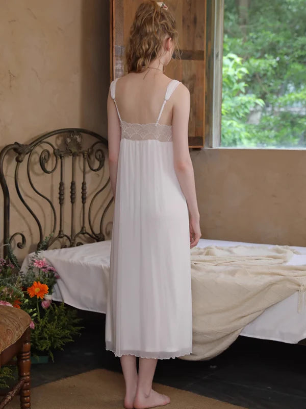 Vintage Lace Floral Nightgown Set