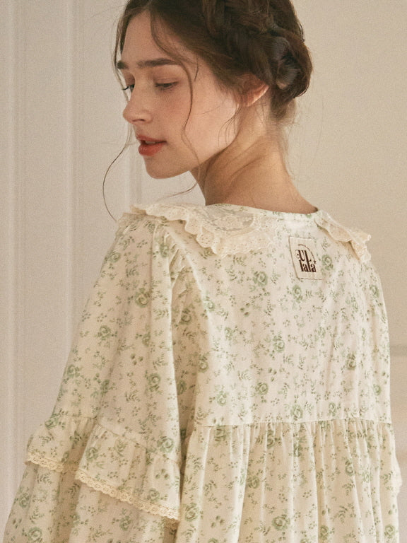 Green Garden Morning Gown