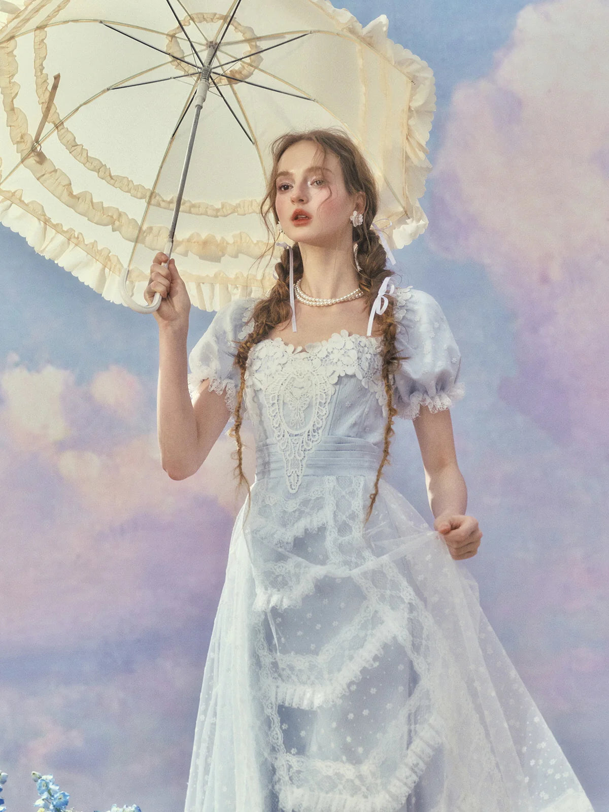 Ethereal Princess Vintage Lace Dream Dress