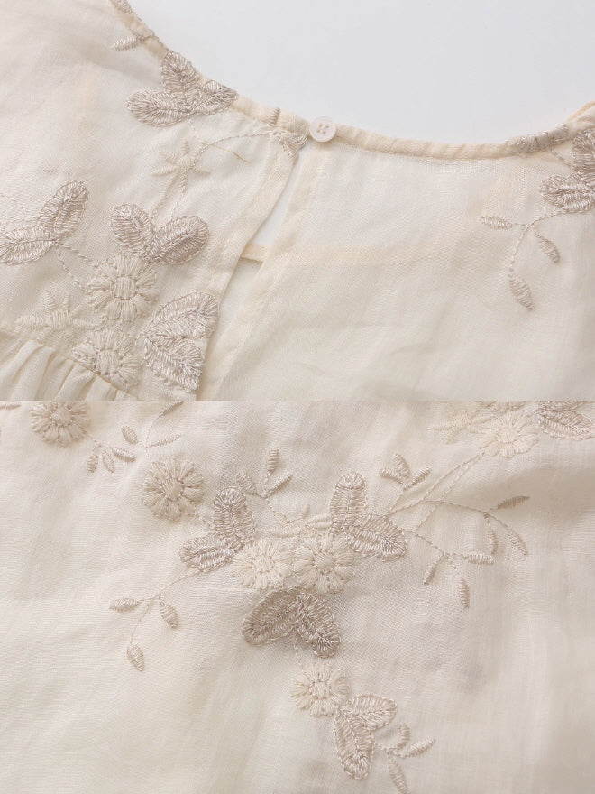 Moonlit Garden Embroidered Blouse