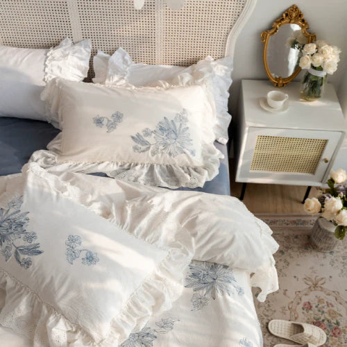Lace Floral Fragrance Bedding Set