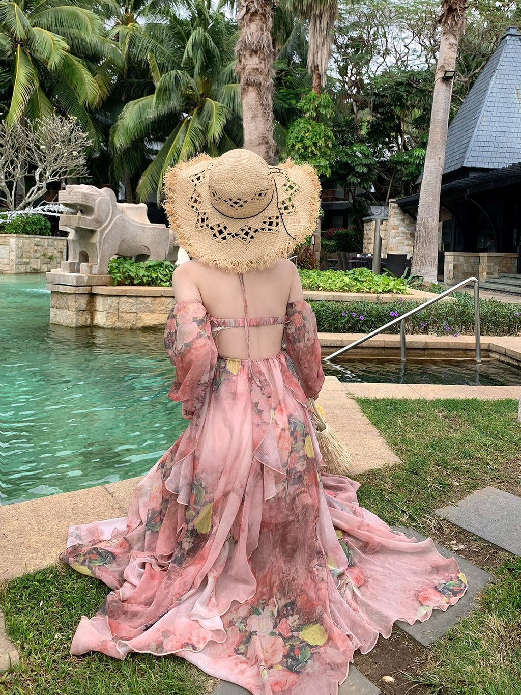 Enchanted Bloom Chiffon Gown