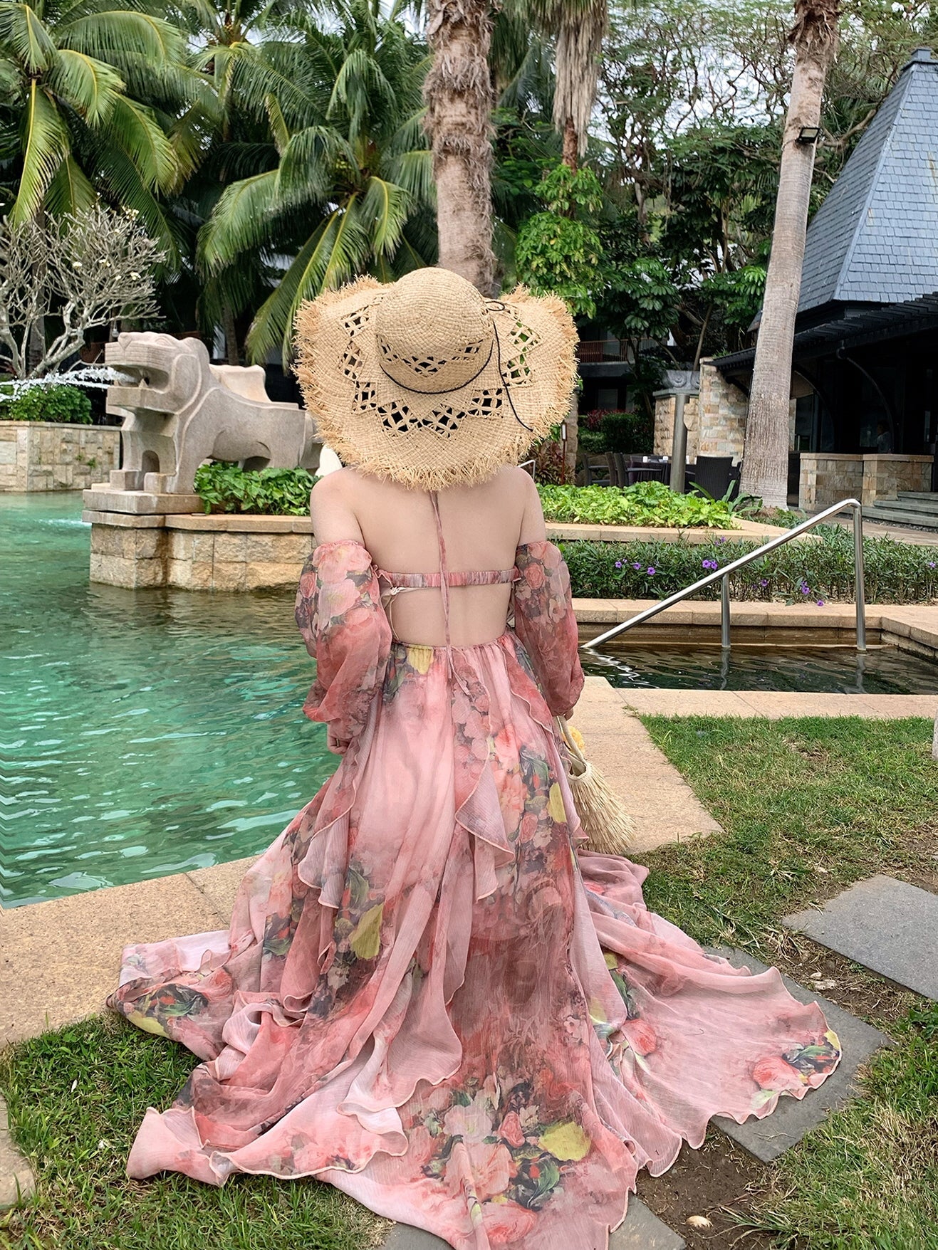 Enchanted Bloom Chiffon Gown