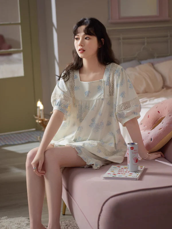 Ivory Sky Blossom Pajama