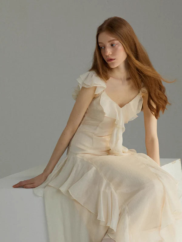 Ethereal Fairy Wings Chiffon Dress