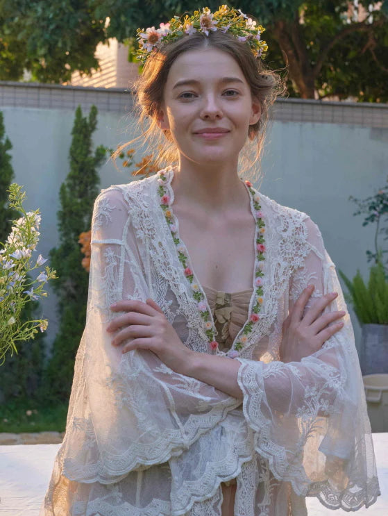 Blossom Garden Embroidered Corset & Skirt