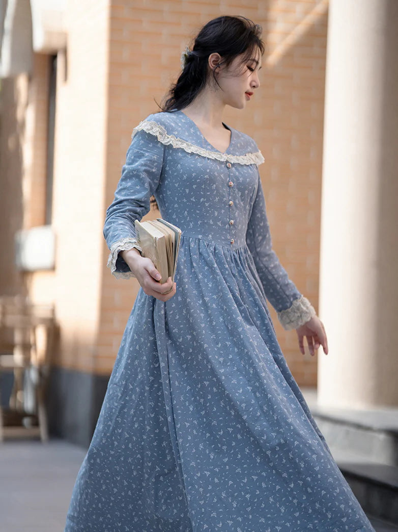 Emily's Blue Floral Dream Dress