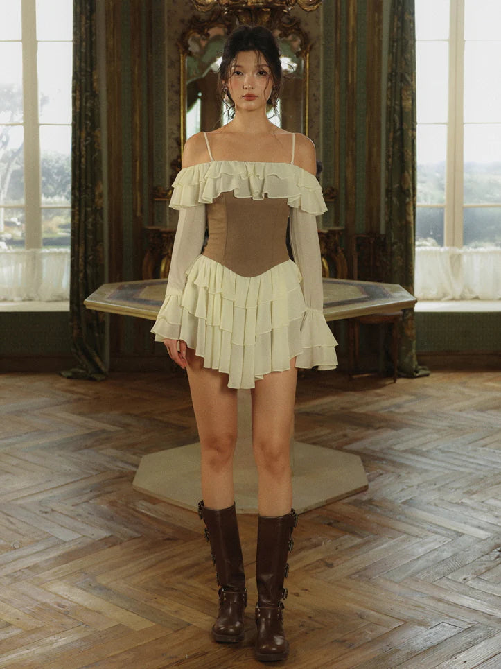 Fairytale Ruffle Corset Mini Dress