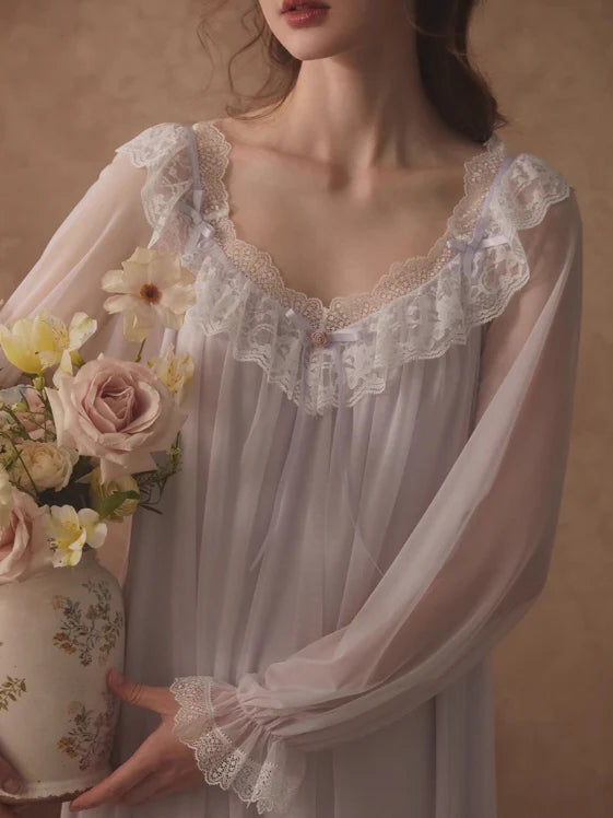 Lace-Trimmed Vintage Nightgown