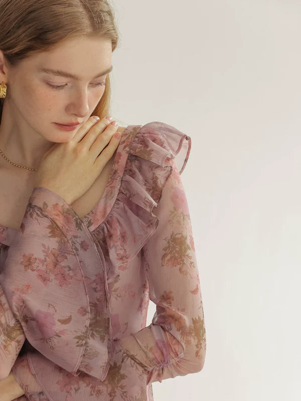 Sunlit Rose Elegance Dress