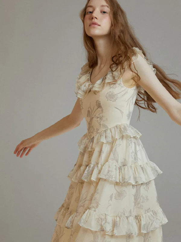 Sunlit Floral Whimsy Dress