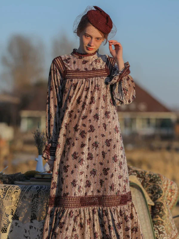 Wine Rose Lace in Dusk Dress