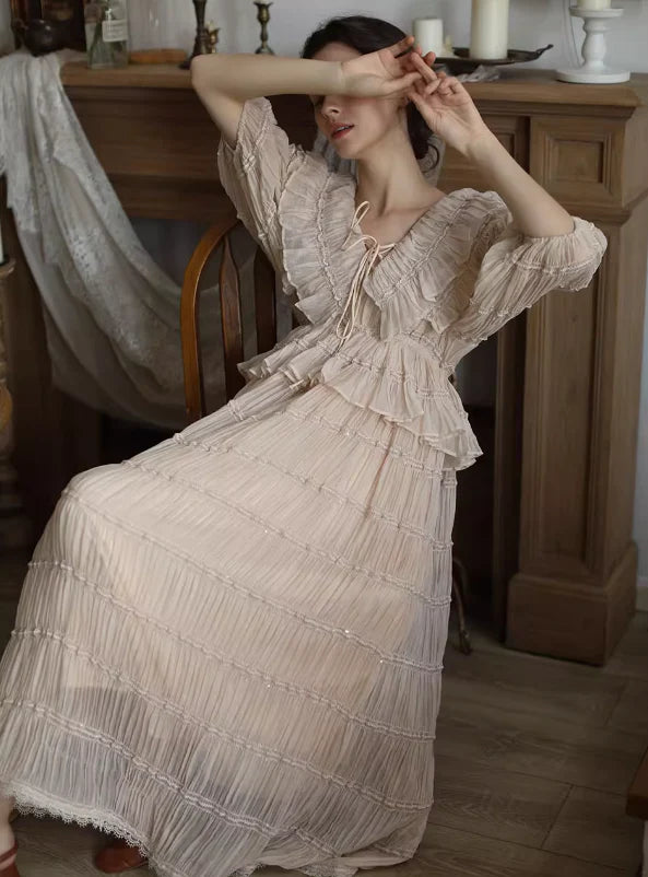 Victorian Grace Light Pink Dress