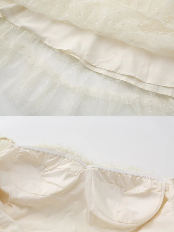 Ivory Princess Garden Ruffle Dress