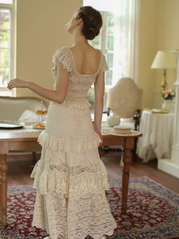 Vintage Charm Cotton Frill Top