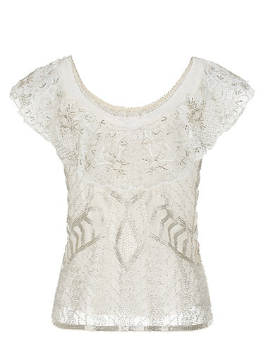 Emily's Vintage Beaded Elegance Top