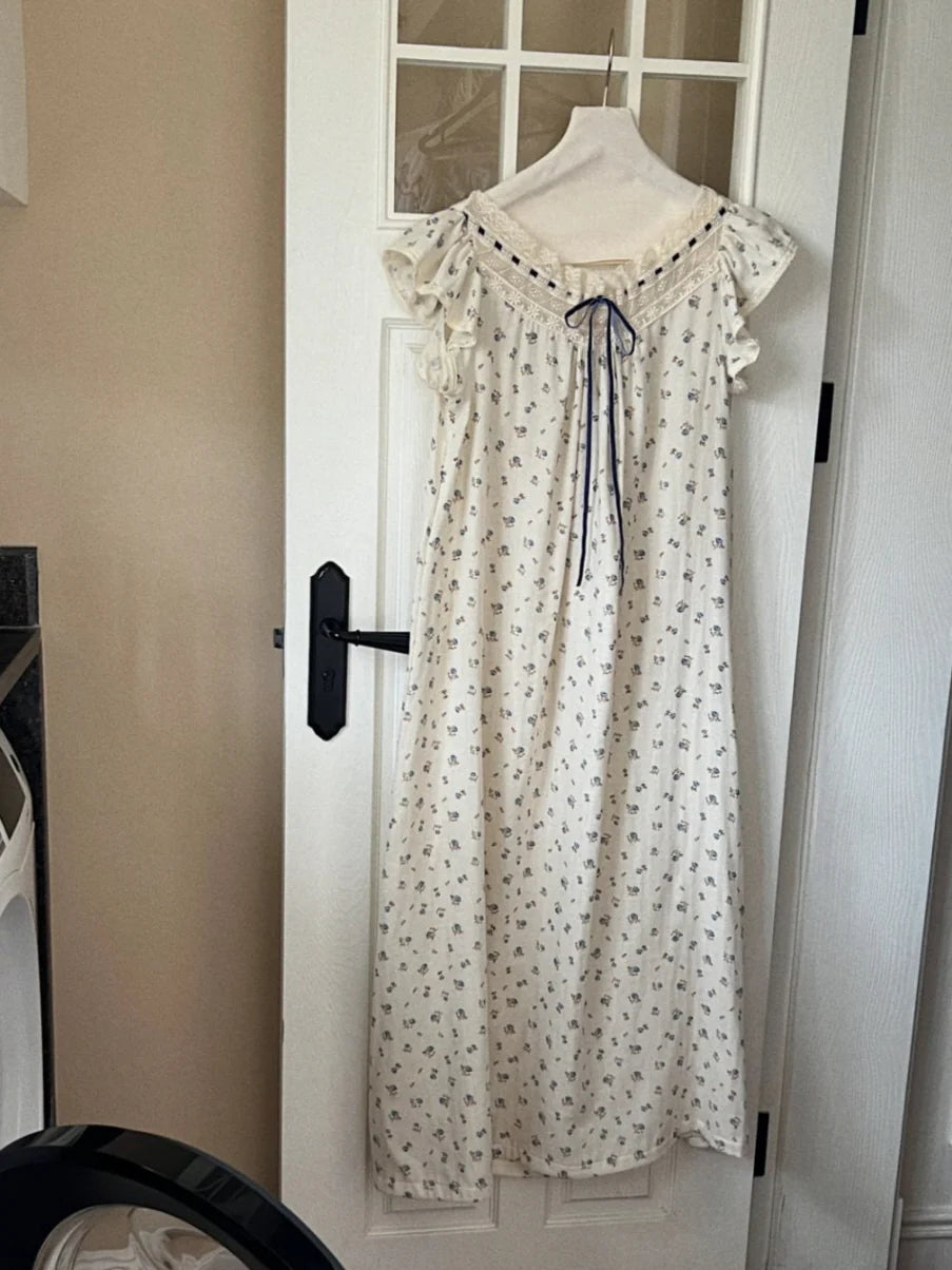 Bluebud Lace Ribbon Nightgown