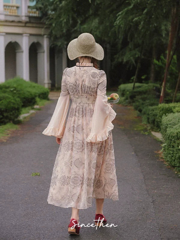 Vintage Pink Chiffon Elegance