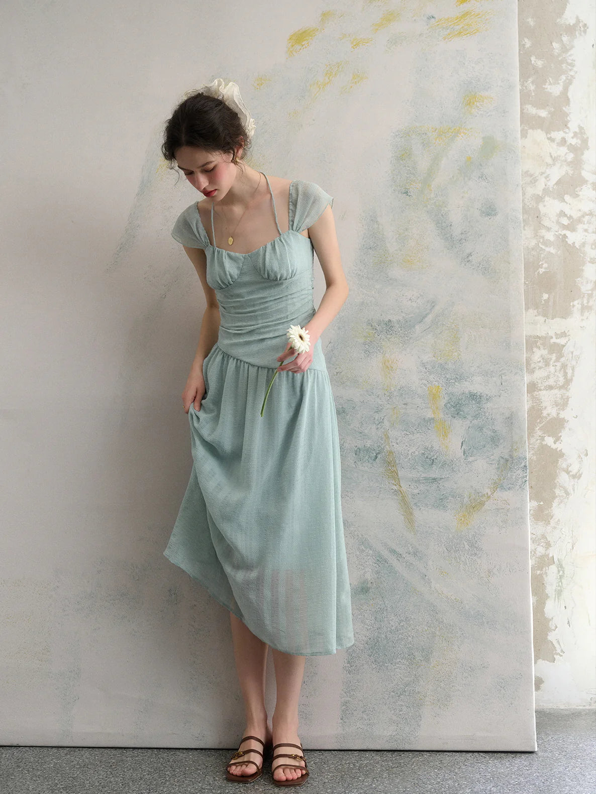 Chloe's Mint Blossom Summer Dress