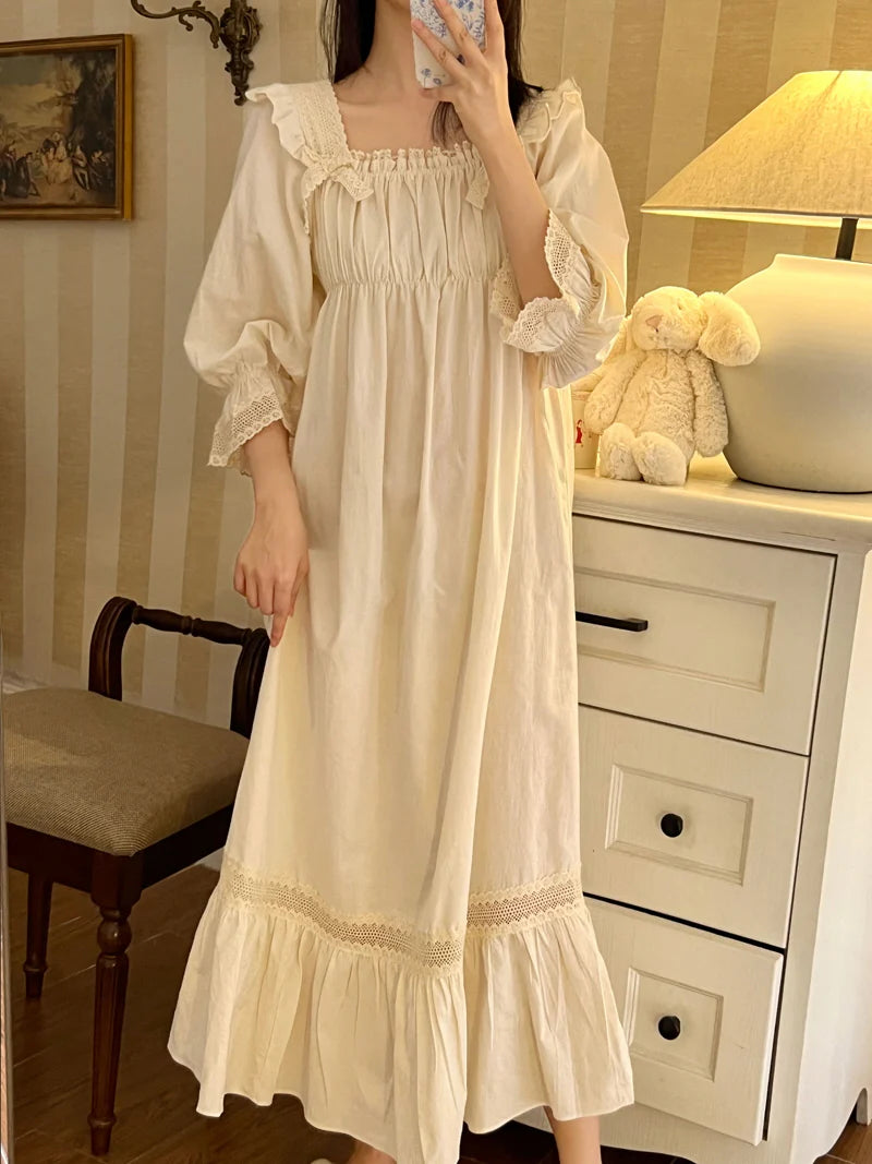 Vintage Princess Cotton Nightgown