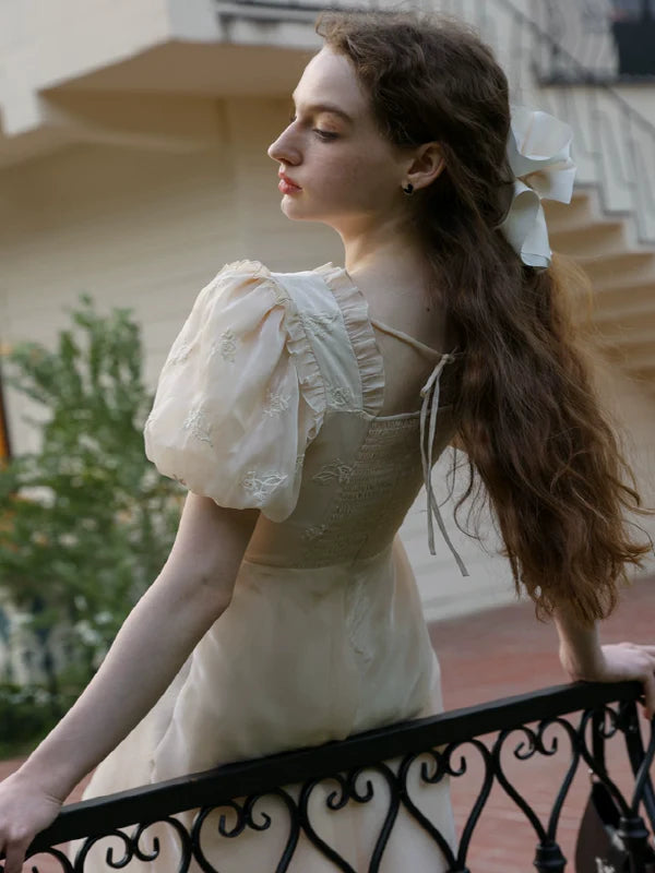 Enchanted Bloom of the Ivory Dawn Dress