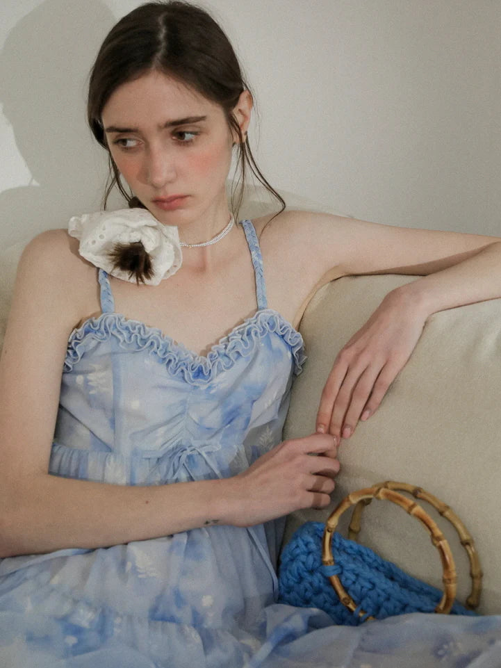 Liora's Forest Blue Summer Dress