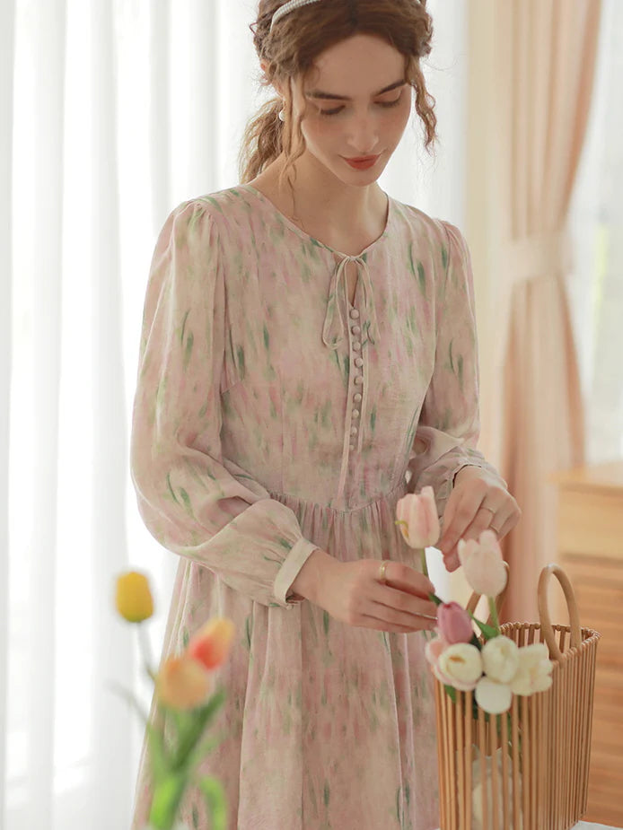 Pastel Dream Tencel Floral Dress