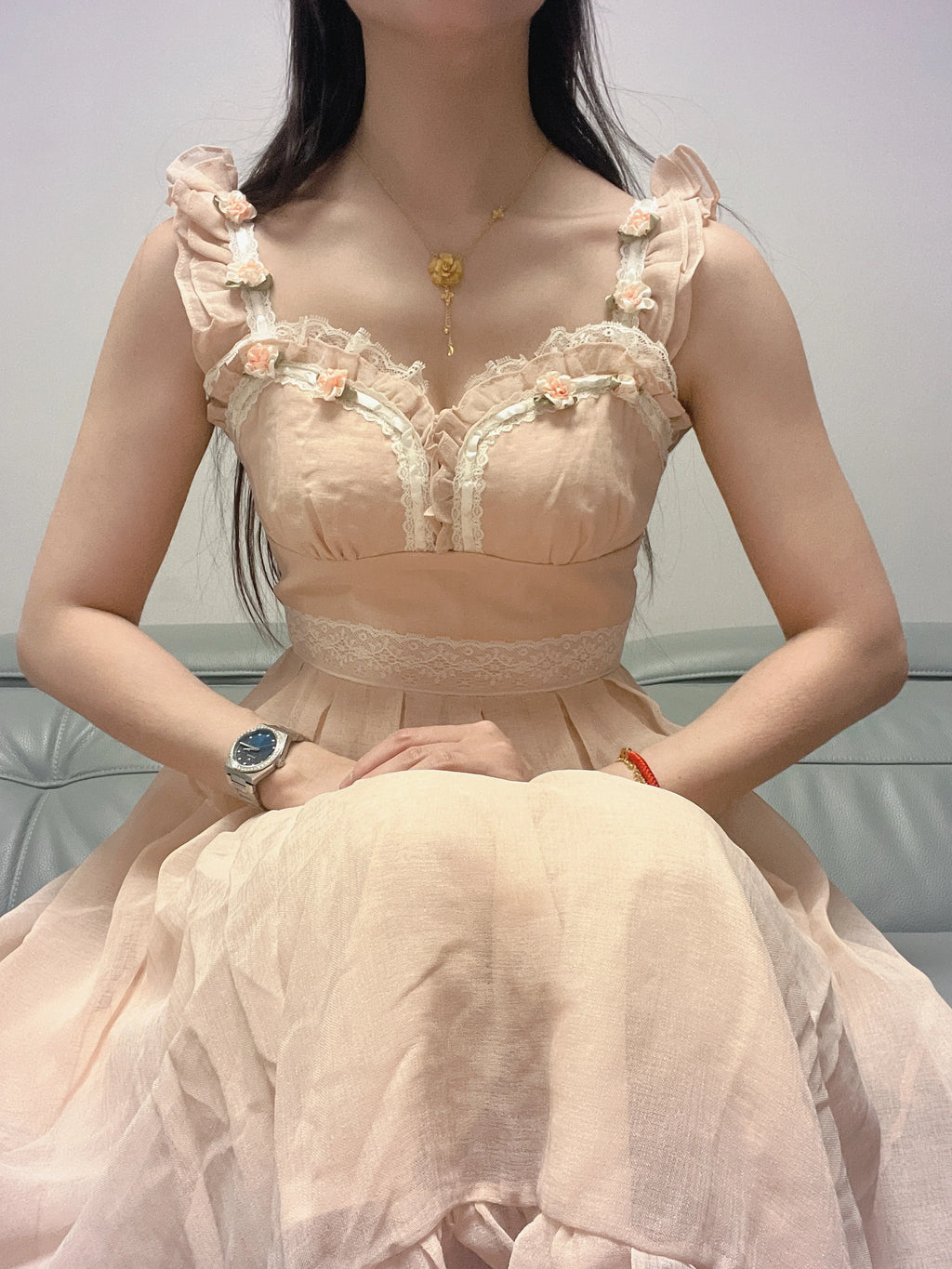 Blush Blossom Fairycore Dress
