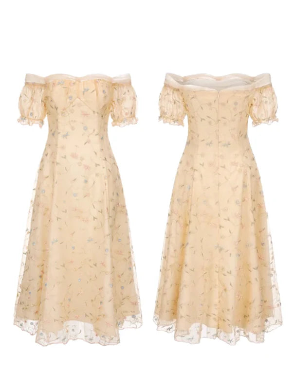 Blooming Lace Off-Shoulder Dress