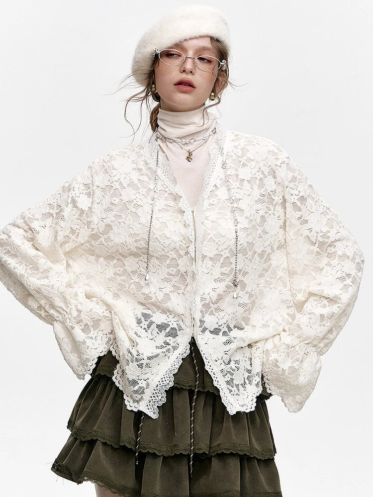 Ivory Lace Poise Blouse