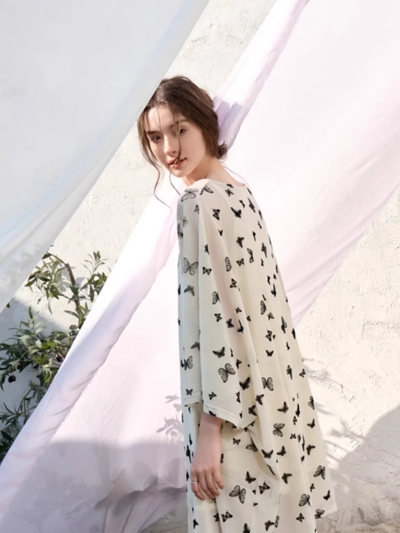 Butterfly Dream Nightgown with Slip Set