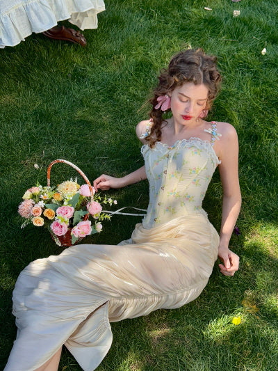 Roseveil Draped Satin Skirt